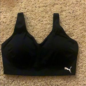 Puma Size L Black Sports Bra
